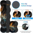 4Pcs Memory Foam Keyboard Wrist Rest Desk Mat Set, Flame Dragon - Image 2