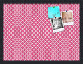 PinPix 20x15 inch Cork Bulletin Board. This Decorative Framed Pin Board Comes with Diamond Pattern in Hot Pink Design and Satin Black. Ideal for Home, Office Decor or School (PinPix-302) by PinPixBulletinBoards