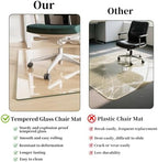 Glass Chair Mat 32" x 54" Tempered Glass Office Chair Mat - Image 3