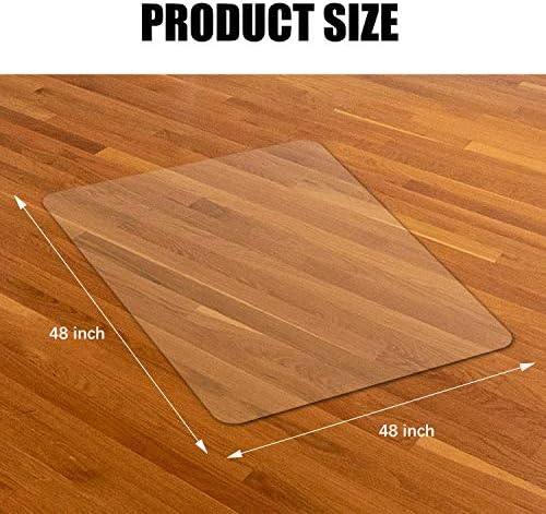 Kuyal Clear Chair mat for Hard Floors, 48 x 48 inches Floor Mats - Image 7