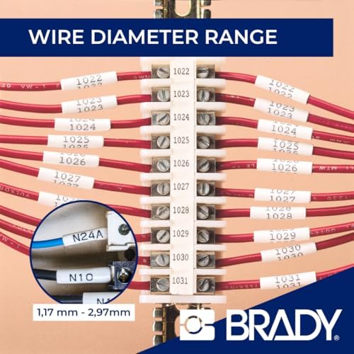 Brady Authentic (M21-125-C-342) PermaSleeve Heat Shrink Tubing for Control and Electrical Panels, Wire Harness, Black on White-For M210, M210-LAB, M211, BMP21-PLUS and BMP21-LAB Printers, .235"W 7' L - Image 5