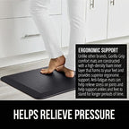 GORILLA GRIP Cushioned Antifatigue Kitchen Mat for Floor, 24x17, Black - Image 3