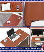 24 X 48 Inch Desk Blotter Pad on Top of Desks Waterproof PU Leather Mouse Pad Desk Writing Mat For Home Office Large Laptop Computer Gaming Under Keyboard Pad Desk Accessories for Women Men Kids Black - Image 4