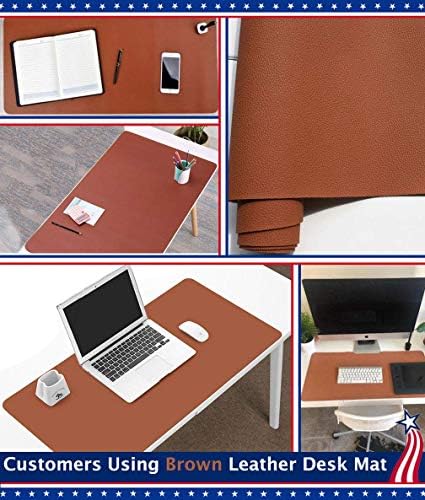 24 X 48 Inch Desk Blotter Pad on Top of Desks Waterproof PU Leather Mouse Pad Desk Writing Mat For Home Office Large Laptop Computer Gaming Under Keyboard Pad Desk Accessories for Women Men Kids Black - Image 4