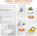 Pegboard Organizer Accessories, 18 Pack Baskets Cups Hooks (White+Clear) - Image 6