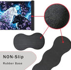 Keyboard Wrist Rest and Mouse Pad with Wrist Support Set Ergonomic Coaster,Memory Foam,Easy Typing Pain Relief,Large XL Desk Mat 31.5"x 11.8",Wolf Moon - Image 3