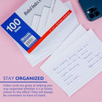 BAZIC Products White Ruled Index Cards, 4 x 6 in, 100 Ct, 24-Case - Image 3