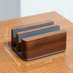 GEVO Vertical Laptop Stand for Desk - Laptop Holder for MacBook and Other Laptops - Wooden Office Desk Accessories - Image 3