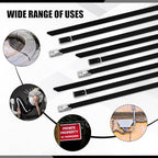 Pelopy Black 304 Stainless Steel Zip Ties(500 Pcs,6", 10", 14") - Image 5