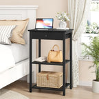 Gewudraw 3-Tier Printer Table for Home Office, Living Room, Bedroom, Black - Image 5