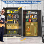 GAIOUS 71" Tall Metal Storage Cabinet with 2 Doors and 4 Adjustable Shelves - Image 4