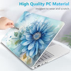 Mektron Case for 13.8" Microsoft Surface Laptop 8/7 (2026/2024) Surface Laptop 13.8 Inch Cover Fits Model 2036, Keyboard Cover +Screen Protector +Dust Plugs, Watercolor Blue Flower - Image 6