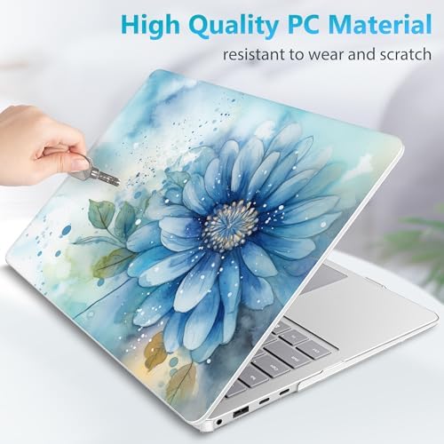 Mektron Case for 13.8" Microsoft Surface Laptop 8/7 (2026/2024) Surface Laptop 13.8 Inch Cover Fits Model 2036, Keyboard Cover +Screen Protector +Dust Plugs, Watercolor Blue Flower - Image 6
