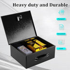 Dalmbox Fire Resistant Document Lock Box Safe Dual Key & Combo, Black - Image 5