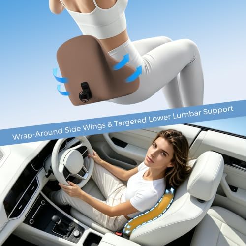 BABUR Car Lumbar Support Pillow Memory Foam Back Cushion for Driver Seat - Image 5
