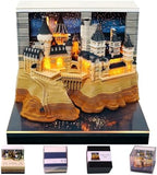 2027 3D Paper Carving Desk Calendar With LED Light (Magical Castle) by Divtada