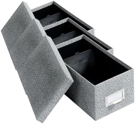 Globe-Weis/Pendaflex Fiberboard Index Card Storage Box, 4 x 6 Inches, Black Agate (94 BLA) (Pack of 3) by TOPSProducts