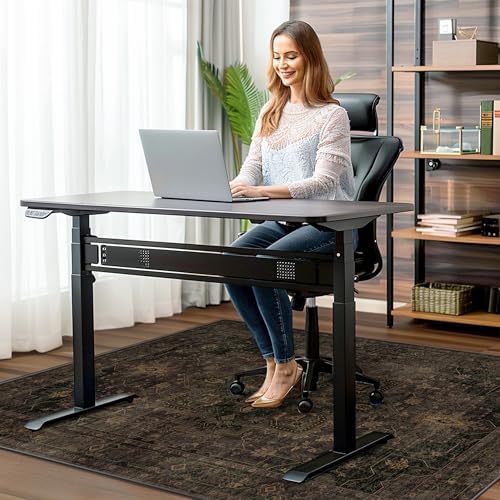 48"x60" Office Chair Mat for Hardwood Floor, Non-Slip Charcoal Brown - Image 2