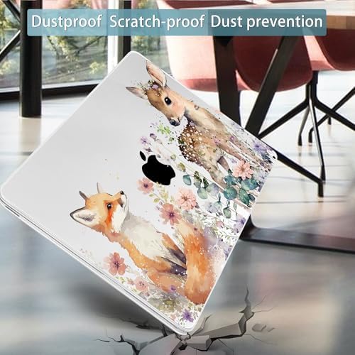 Mektron Case for 2026 MacBook Neo 13-inch A18 Pro chip A3404 Laptop Cover with 13-inch (Diagonal) Liquid Retina Display+ Keyboard Cover+ Screen Protector, Fox and Deer - Image 6