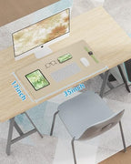 AFIING Leather Desk Pad Protector, Mouse Pad, Office Desk Mat, Non-Slip PU Leather Desk Blotter, Large Desk Mat, Waterproof Keyboard Mat for Office/Home/Decor (Beige, 48" x 17") - Image 7