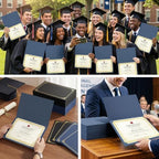 SUNEE Certificate Holders(Navy Blue, 30 Packs), Diploma Covers Gold Foil Border, for Letter Size 8.5x11 Certificates, Cardstock, Document Papers - Image 7
