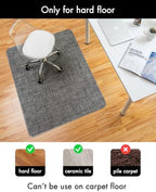 BARoyal Office Chair Mat for Hardwood Floor Under Desk Computer Rolling Chair Mat for Wood/Tile Floor Non-Slip Heavy Duty Desk Rug PVC Plastic Hard Floor Protector 30" x 48"(Gravel) - Image 3