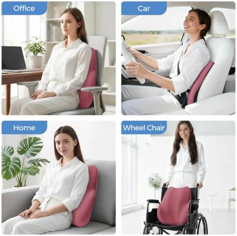 BEBAS Ergonomic Lumbar Support Pillow for Car, Memory Foam Car Back Cushion - Image 7
