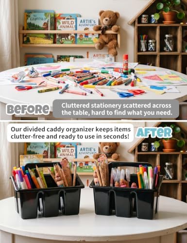 6 Pack Classroom Caddy Organizer with Handle, Table Caddy Classroom - Image 4