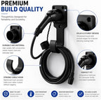 EV Charger Wall Mount Organizer Kit, 3-Piece Garage Charging Station Holder with Cable Management, Fits Most EV Charging Cables, Charger Not Included - Image 2
