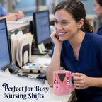 Pickmesh Nurse Week Gifts Bulk, 6 Pack Ceramic Nurse Coffee Mugs with Heart Handles, 10 oz Nurses Appreciation Cups for RN, CNA, Nursing Students, Graduation, Staff Coworker Gifts - Image 4