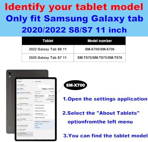 Leather Case for Samsung Galaxy Tab S7/S8 11" 2020/2022 Folio Cover - Image 2