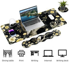Keyboard Mouse Pad Set, Extended Gaming Mouse Pad+Ergonomics Keyboard Wrist Rest Support, Memory Foam, Easy Typing Pain Relief, 4Pcs XL Ultra Thick Desk Mat,Owl Flower - Image 3