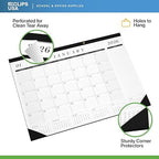 Desk Calendar 2026-2027 Large 22x17 Desk Calendar Jan 2026 - Jun 2027 Desk Blotter To-do List Planner (Black & White 24 Pack) - Image 5