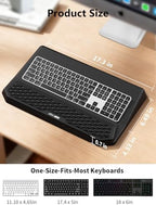 2-in-1 Ergonomic Keyboard Stand with Wrist Rest, Black - Image 4