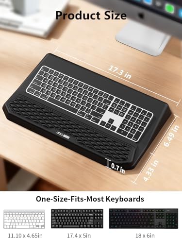 2-in-1 Ergonomic Keyboard Stand with Wrist Rest, Black - Image 4