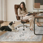 46"x60" Office Chair Mat for Hardwood Floor, Non-Slip Washable Taupe - Image 7