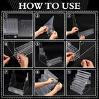PH PandaHall 240 Holes Acrylic Pen Holder 5 Tier Clear Pen Display Stand Organizer Makeup Paint Brush Organizer Clear Pencil Marker Dispaly Holder Storage for Home Vanity Office Desk Vendor - Image 3