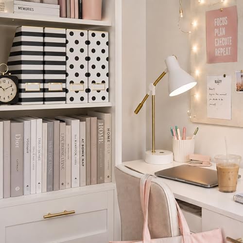 BLU MONACO | Cardboard Magazine File Holder Set of 4 | Vertical Magazine File Holder for Desk and Shelves | Standing File Holder for Classroom School Paper Storage - Image 3