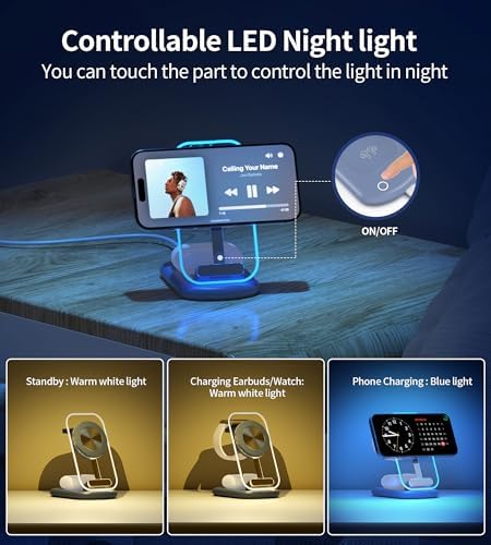 Mukiya 3 in 1 Magnetic Wireless Charging Station for Apple Devices - Image 2