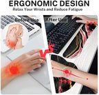 Britimes Keyboard Mouse Pad Set, 4 in 1 Desk Mat Set, Pink Black Marble - Image 4