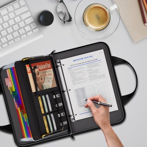Fireproof Accordion File Binder Organizer,1" D Rings for 225 Sheets - Image 4
