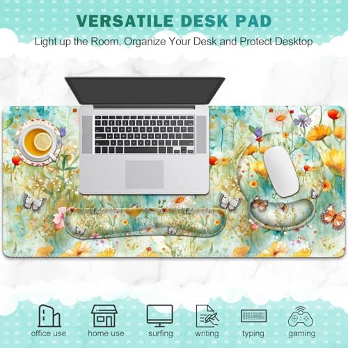 Gaming Mouse Pad, Large Desk Mat, Cute Desk Pad Protector 4in1 XXL Mousepad - Image 7