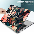 DONGKE for MacBook Air 13 Inch Case M5 2026 M4 2025 M3 M2 2024-2022 A3449 A3240 A3113 A2681, Plastic Hard Shell & Keyboard Cover & Screen Film for MacBook Air 13.6 Inch Case - Painted Florals - Image 3