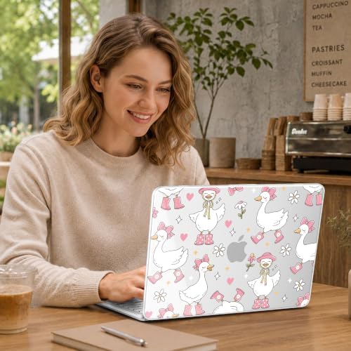 May Chen Compatible with MacBook Neo 13 inch Case 2026 Model A3404, Plastic Hard Shell,Keyboard Cover,Screen Protector,Dust Plug, for MacBook Neo 13" with A18 Pro Chip, Cute Goose Spring - Image 5