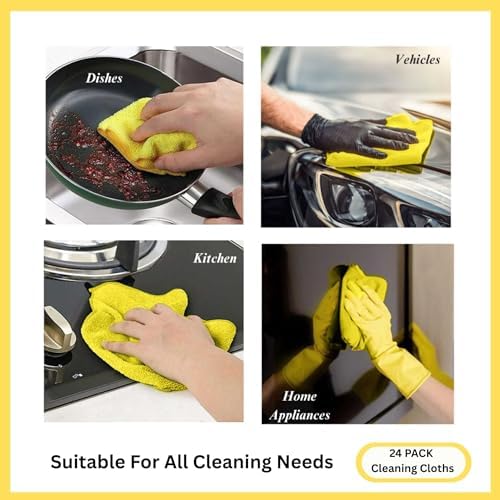 Microfiber Cleaning Cloth for Kitchen & households, Towels for Cars - Image 3
