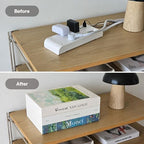 Book Shape Decorative Cable Management Box - Expandable Cable Organizer Box with Magnetic Closure for Home & Office (William Morris, Large Set) - Image 2