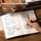 CAGIE Compass Leather Journal for Men, A5 Lined Notebook Writing Gift - Image 3