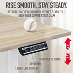 SHW 40 x 22 Inches Electric Height Adjustable Sit to Stand Desk, Maple - Image 7