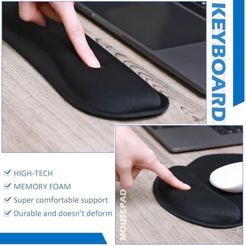 Yunsailing 8 Pcs Ergonomic Mouse Pad and Keyboard with Wrist Support Set - Image 6