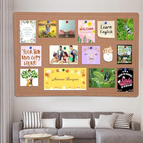 Extra Large Bulletin Board 96" x 48", Felt Pin Board, Ginger Yellow - Image 6